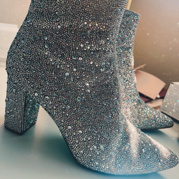 Betsey Johnson Shoes Betsey Johnson Sb Cady Rhinestone Boots Size 9
